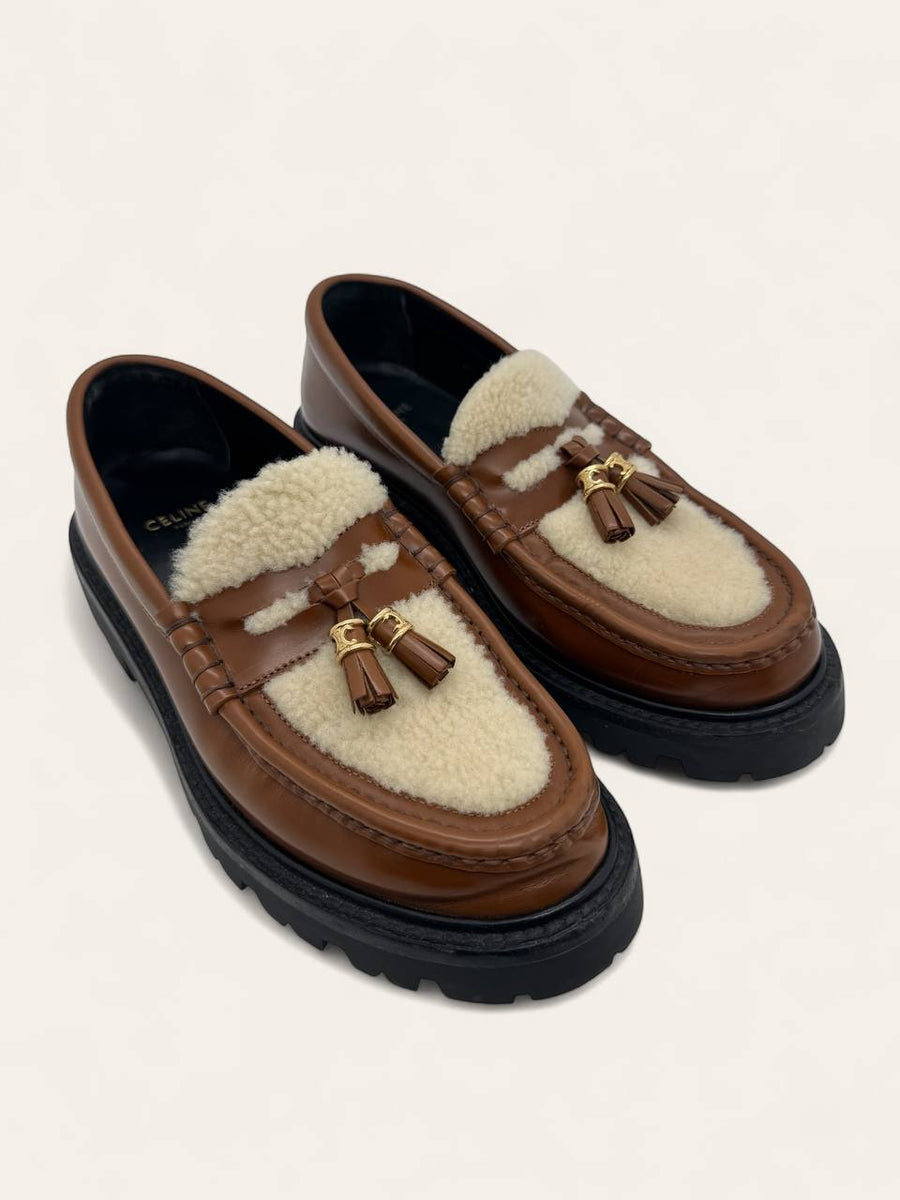 Celine Margaret Tassel Shearling Loafer Size 37, photo 1