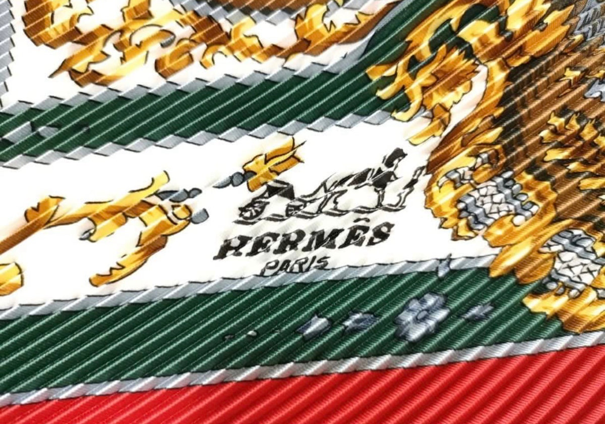Hermes Pleated Silk Scarf, photo 4