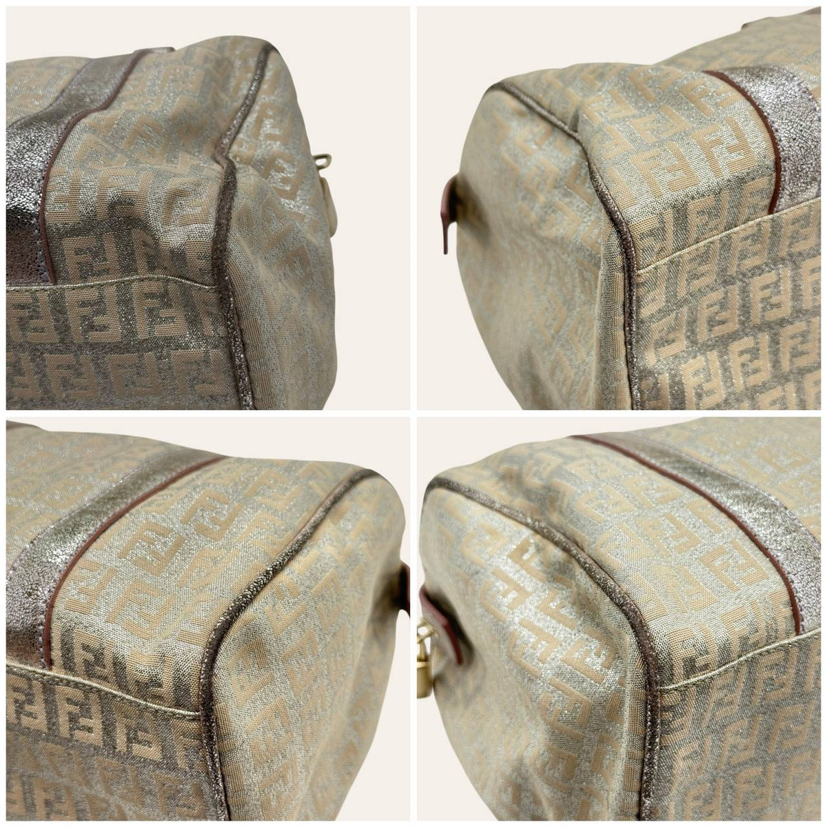 Fendi Metallic Zucca Boston Bag, photo 2