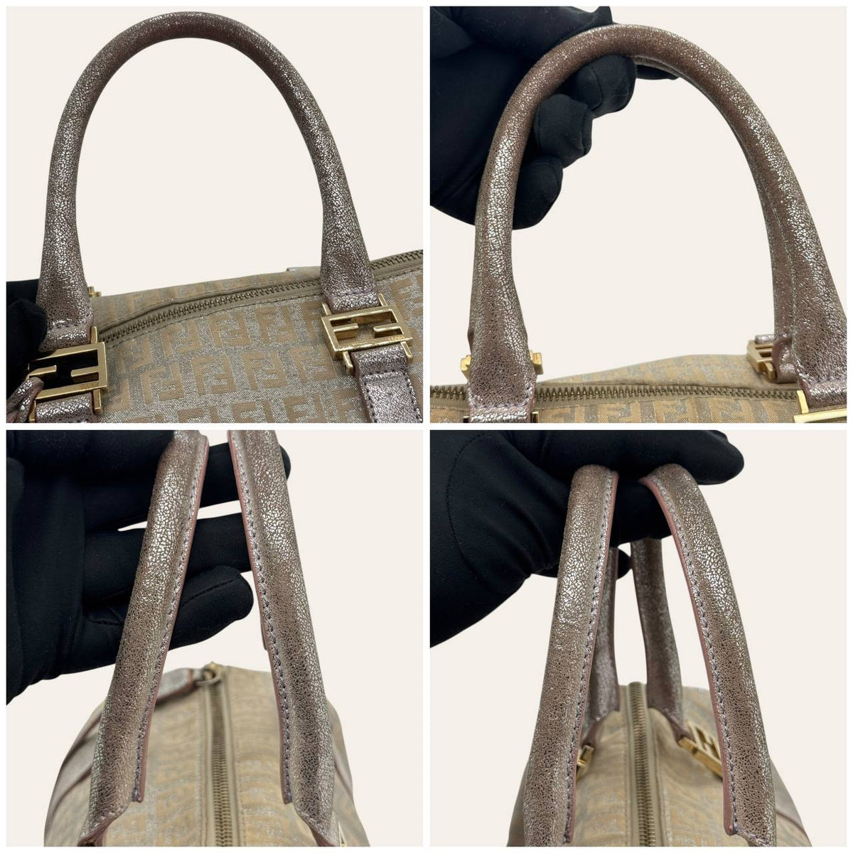 Fendi Metallic Zucca Boston Bag, photo 3