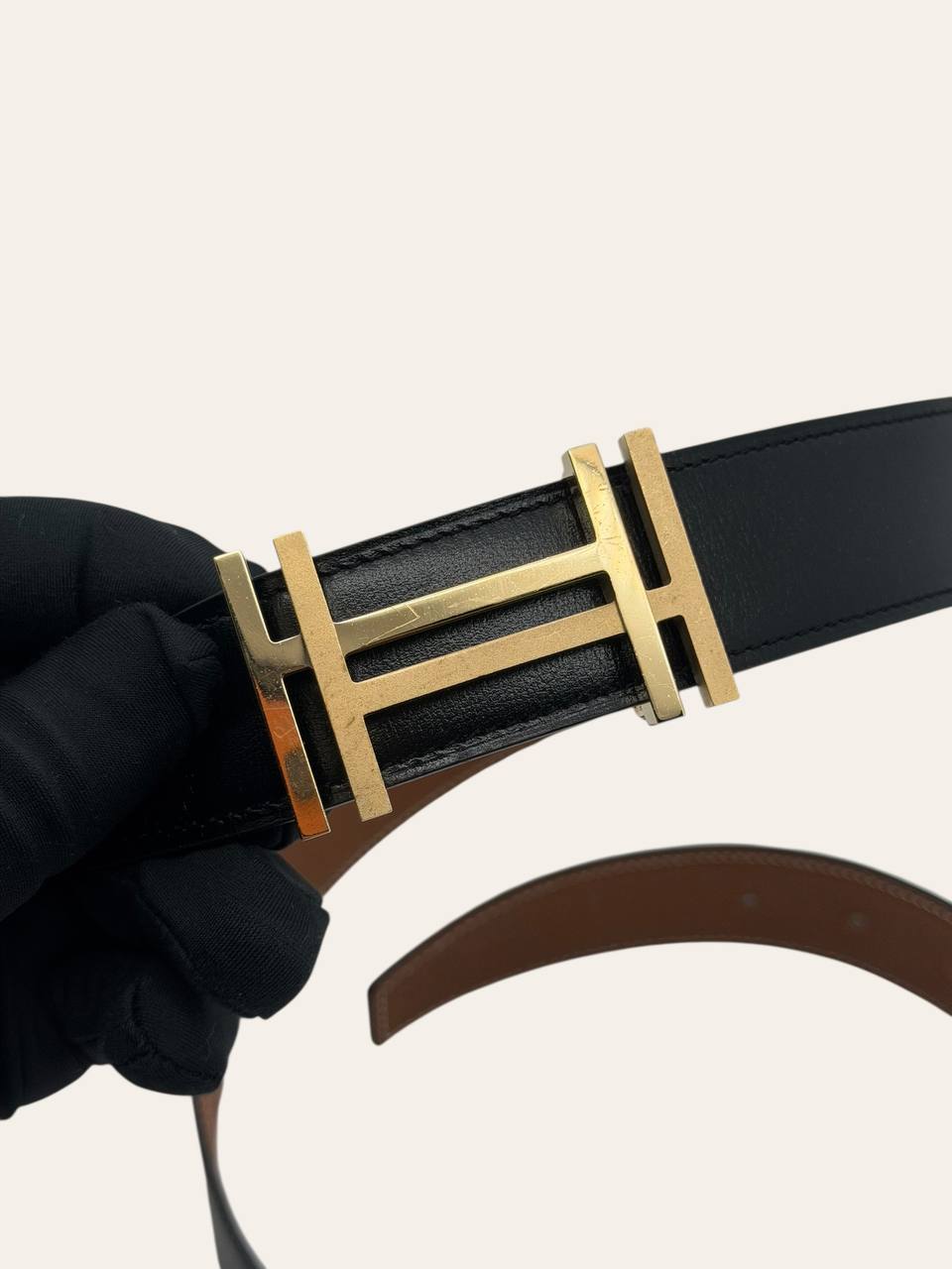 Hermes H au Carre Reversible Belt, photo 2