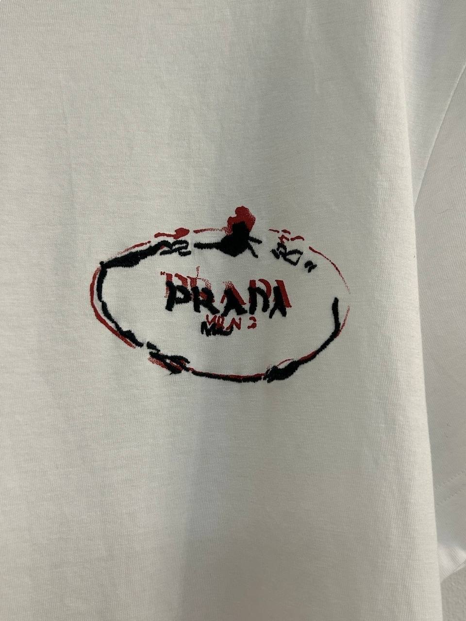 Prada Embroidered Logo T-Shirt, photo 3