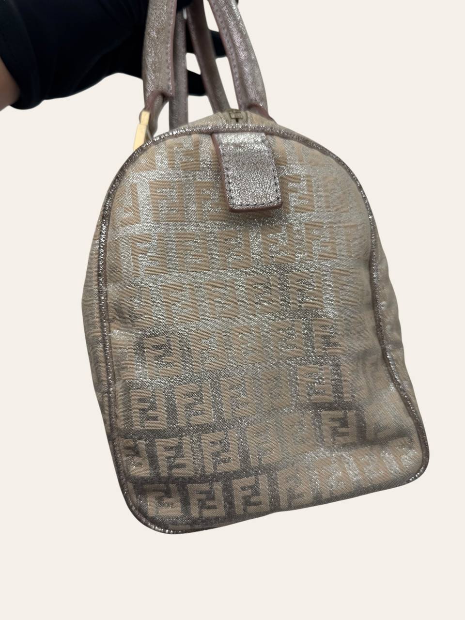 Fendi Metallic Zucca Boston Bag, photo 6