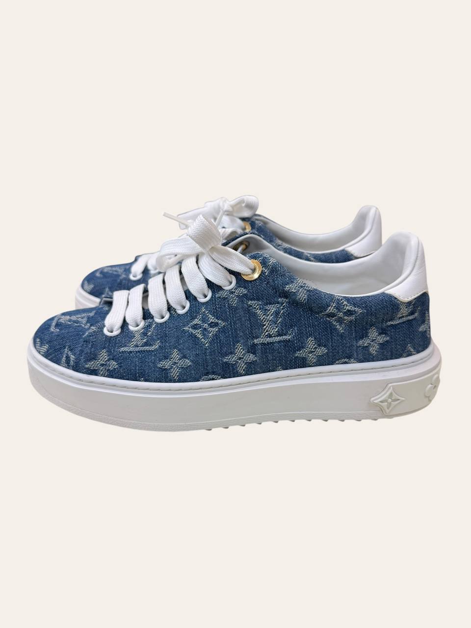 Louis Vuitton Monogram Denim Time Out Sneaker Size 35.5, photo 4