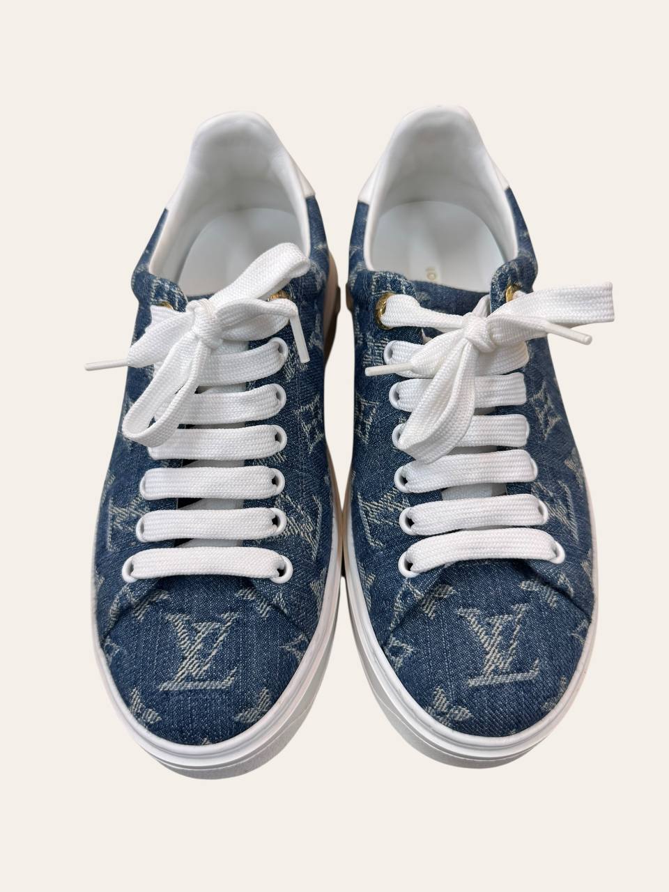 Louis Vuitton Monogram Denim Time Out Sneaker Size 35.5, photo 5