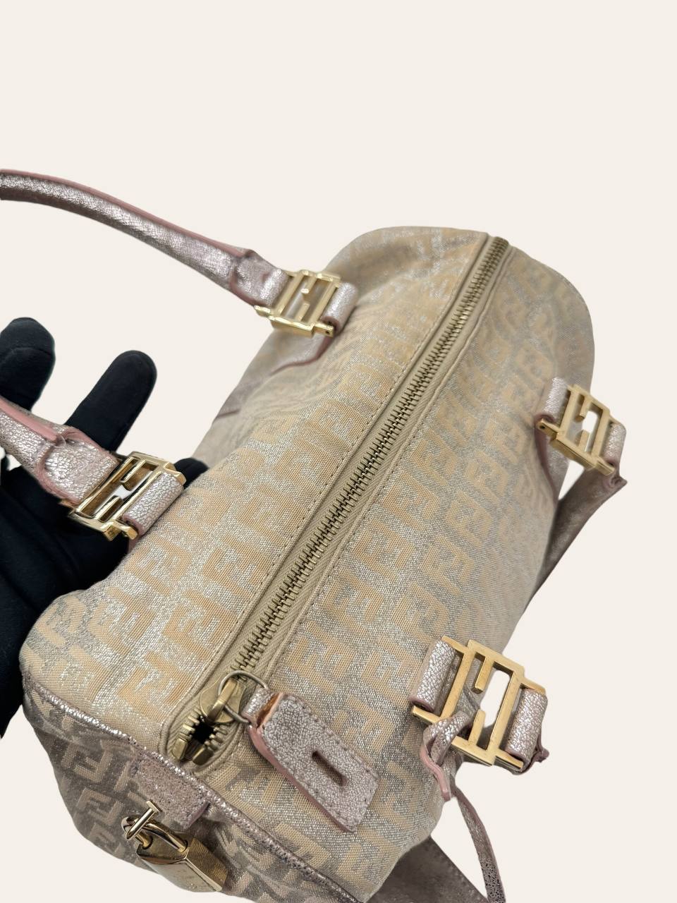 Fendi Metallic Zucca Boston Bag, photo 10
