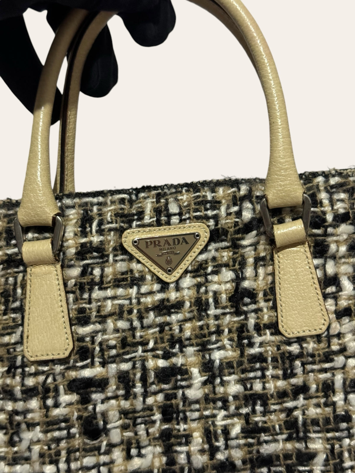 Prada Tweed Mini Flat Tote, photo 2